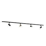 QAZQA Jeana Modern 4 Licht L 200 cm Schwarz Modern Innenbeleuchtung Wohnzimmer I Schlafzimmer I...