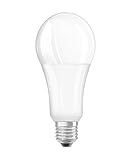 OSRAM Dimmbare LED Lampe mit E27 Sockel, Warmweiss (2700K), klassische Birnenform, 20 W, Ersatz für...