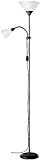 BRILLIANT Lampe Spari Deckenfluter Lesearm schwarz/weiß | 1x A60, E27, 60W, geeignet für...