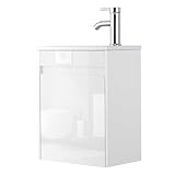 UEV Waschtisch mit Unterschrank 40,6cm, Gäste-WC Waschtisch, Waschbecken mit Unterschrank,...