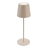 BRILONER - LED Tischlampe kabellos mit Touch, dimmbar in Stufen, höhenverstellbar, Nachttischlampe,...