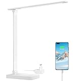 Lepro LED Schreibtischlampe 15W, Dimmbar Tischleuchte 655LM mit 3 Farbmodi & 5 Helligkeitsstufen,...