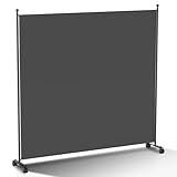 Vigevee Paravent Raumteiler Klappbar Freistehend Trennwand auf Rollen - Umkleide Sichtschutz...