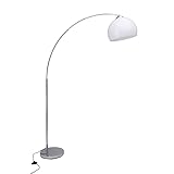 BRILLIANT Lampe Vessa Bogenstandleuchte 1,7m chrom/weiß