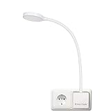 Weiß LED Steckdosenlampe Steckerleuchte Leselampe Dimmbar mit Stecker und Schalter Touch 4W 350Lm...