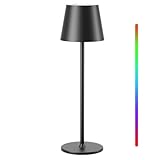 Keepoo Tischlampe Kabellos Dimmbare LED Akku Tischleuchte, Wiederaufladbar Warme Lichtfarbe...