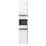 trendteam smart living - Hochschrank Schrank - Badezimmer - Set One - Aufbaumaß (BxHxT) 37 x 182 x...