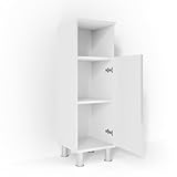 Vicco Midischrank Fynn, Weiß Hochglanz, 30 x 95 cm