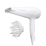 Remington Haartrockner Ionen [leicht, Diffusor & Stylingdüse] weiß (2200W, Keramik-Ionen:...