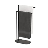 Relaxdays Handtuchständer 2 Arme, freistehend, HxBxT: 78,5 x 38,5 x 17cm, Badständer Hand- &...