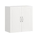 SoBuy® FRG231-W Hängeschrank mit Zwei Türen Wandschrank Badschrank Küchenschrank Medizinschrank...