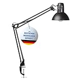 MAUL Schreibtischlampe MAULstudy | Verstellbare Klemmlampe mit Gelenkarm für Büro und Schreibtisch...