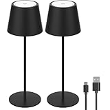 LUXULA Dimmbare LED Tischlampe mit Akku und Touchfunktion - 3 Lichtfarben CCT - Kabellos - Indoor &...