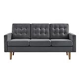 VASAGLE 3 Sitzer Sofa, Couch fürs Wohnzimmer, Bezug aus Polyester, Polstermöbel für kleine...