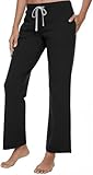 U2SKIIN Pyjamahose Damen lang 100% Baumwolle, Schlafhose Damen Schlafanzughose lang Pyjama Hose...