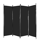 REDCAMP Raumteiler Trennwand 4 Teilig, Tragbare Paravent klappbar Sichtschutz, Stoff Raumtrenner...