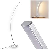 HOFSTEIN LED Stehlampe Antares, Stehleuchte aus Metall in Chrom in Bogenform, 15 Watt, 820 Lumen,...