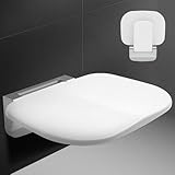 Duschsitz Klappbar Wandmontage, Klappbar Badhocker bis 200 KG belastbar, Duschklappsitz Klappsitz...