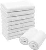 ZOLLNER 10er Set Seiftücher, Waschlappen, 30x30 cm, Baumwolle, weiß