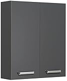 Pelipal Badezimmer Hängeschrank Quickset 311 in Anthrazit Glanz, 60 cm breit | Bad Wandschrank mit...