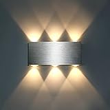 Lightess 18W LED Wandleuchte Innen Modern Up Down Wandlampe aus Aluminium für Schlafzimmer...