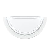 EGLO Wandlampe Planet 1, Wandleuchte halbrund, Wandbeleuchtung für Innen aus Metall und Glas,...