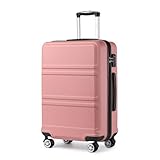 KONO Trolley Koffer Mittelgroß 4 Rollen Leicht Hartschalenkoffer Reisekoffer...