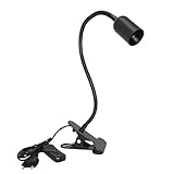 Sudnsadaks Lampenfassung E27, Klemmlampe mit Stecker und 120 cm Kabel, 360° Verstellbarer...