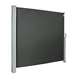 uyoyous Seitenmarkise 160 x 300 cm Seitenwandmarkise ausziehbar Sonnenschutz Markise Balkon Terrasse...