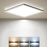 BLNAN LED Deckenleuchte, 18W Deckenlampe Flach Warm Neutral Kalt Weiß 3000K/4000K/5000K, Panel mit...