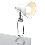 BRILONER - Schreibtischlampe mit Kabelschalter, schwenkbar, E14 Fassung, max. 8 Watt, Klemmlampe,...