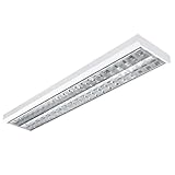 ELG Leuchten LED Rasteranbauleuchte 120cm 2-flammig Vorverdrahtet für LED Röhren Daylight...