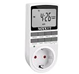 NOVKIT digitale Zeitschaltuhr Steckdose mit 10 konfigurierbaren wöchentlichen Programme und...