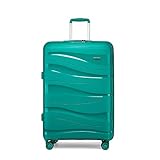 KONO Handgepäck Trolley Koffer 56cm Leicht Hartschalenkoffer Reisekoffer mit 4...