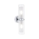 Paulmann 71077 Wandleuchte Selection Bathroom Luena IP44 E14 230V max. 2x20W dimmbar Chrom, Glas...