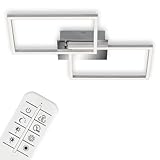 BRILONER - LED Deckenlampe mit Fernbedienung, dimmbar, einstellbar von warmweiß bis neutralweiß,...