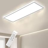 Bowfar LED Deckenleuchte, Leuchten Deckenlampe Rechteckig mit Fernbedienung Dimmbar 3000K-6500K, LED...