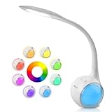 WILIT LED Schreibtischlampe Kinder, Schreibtischlampe Farbwechsel Nachttischlampe Kinder Jungen...