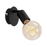 BRILONER - Wandleuchte Innen schwenkbar, Vintage, E27 Fassung, max. 60 Watt, Wandlampe innen,...
