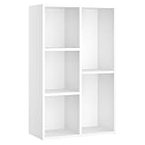 VASAGLE Bücherschrank, Bücherregal, mit 5 Fächern, Büroregal, Würfelregal, Standregal, für...