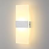 Lightsjoy LED Wandleuchte Innen Moderne Wandlampe Up Down Wandbeleuchtung 3000K Wandlampen 29cm Wall...