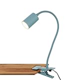 BRILONER - Schreibtischlampe mit Kabelschalter, Warmweiße Lichtfarbe, schwenkbar, Stecker,...