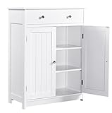 Yaheetech Badschrank Küchenschrank Kommode Aufbewahrungsschrank mit Schublade und Doppeltür...