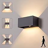 CELAVY LED Außenlampe Außenleuchte Anthrazit mit Bewegungsmelder, Wandleuchte Wandlampe innen...