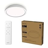 Philips LED-Deckenleuchte mit Fernbedienung, rund, 30 cm, dimmbar, Tunable White, Wohnzimmer,...