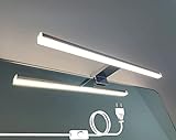 DILUMEN Spiegellampe Mit Schalter für Spiegelschrank, Lampe Spiegel Bad, 40cm 10w, Spiegelleuchte...