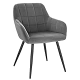 WOLTU Esszimmerstühle 1er Set, für Küche, Wohnzimmer, Schlafzimmer, Küchenstühle mit Armlehnen...