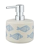 WENKO Seifenspender Mod. Aquamarin, nachfüllbarer Seifendosierer für Flüssigseife/Lotion, edle...