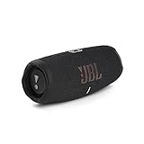 JBL Charge 5 Bluetooth-Lautsprecher in Schwarz – Wasserfeste, portable Boombox...