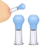 NURCIX 2 Stück Nippelsauger Brustwarzen Vergrößerung Brustwarzensauger Nippel...